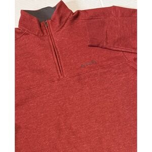 COLUMBIA - Men's Red 1/4 Zip Long Sleeve‎ Sweatshirt - Size Large